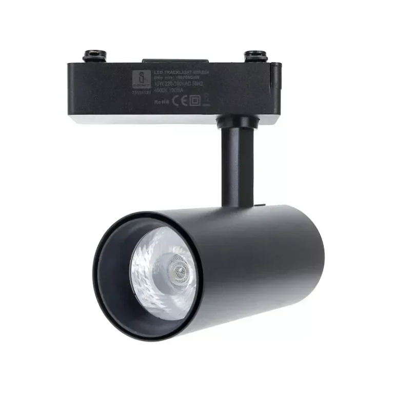 Φωτιστικό LED Σποτ Ράγας (Track Light) 2 καλωδίων 15W Φυσικό Λευκό 4000K Aigostar - Μαύρο