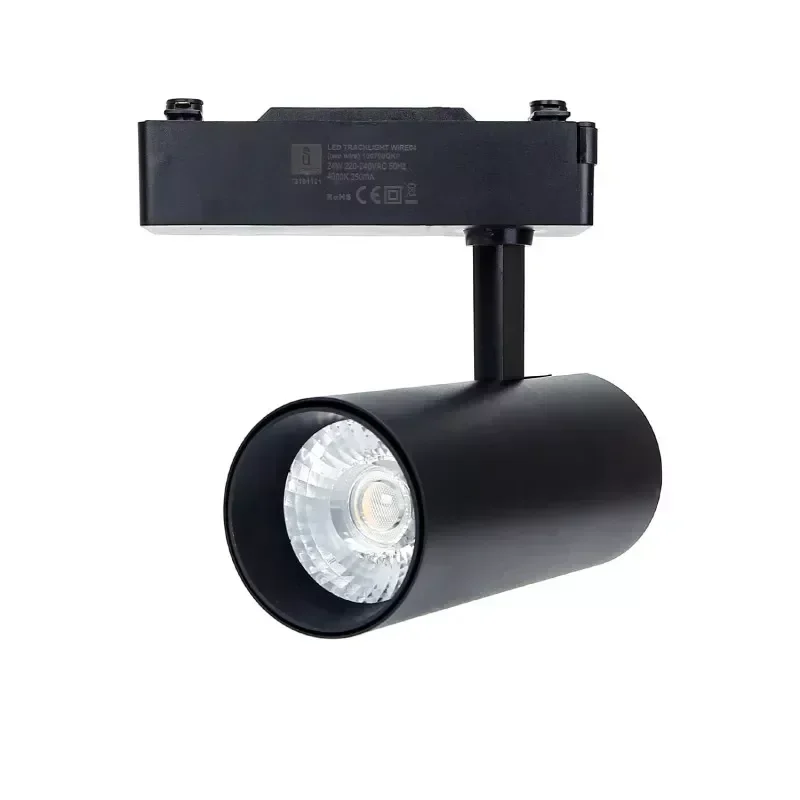 Φωτιστικό Led Σποτ Ράγας (Track Light) 2 Καλωδίων 24W Φυσικό Λευκό 4000K Aigostar - Μαύρο