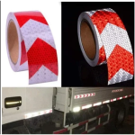 Αυτοκόλλητη Aνακλαστική Tαινία 50mm*5m Ασημί Κόκκινο