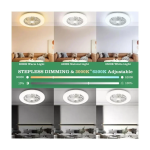 Aigostar Ανεμιστήρας Οροφής 60W Φ49cm Φως Led 3000-6500K με Τηλεχειριστήριο
