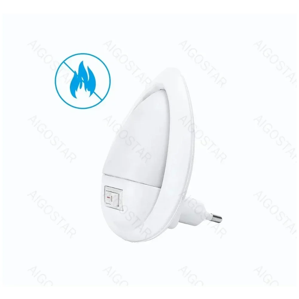 Aigostar Φωτάκι Led Νυκτός 1W με Διακόπτη Λευκό