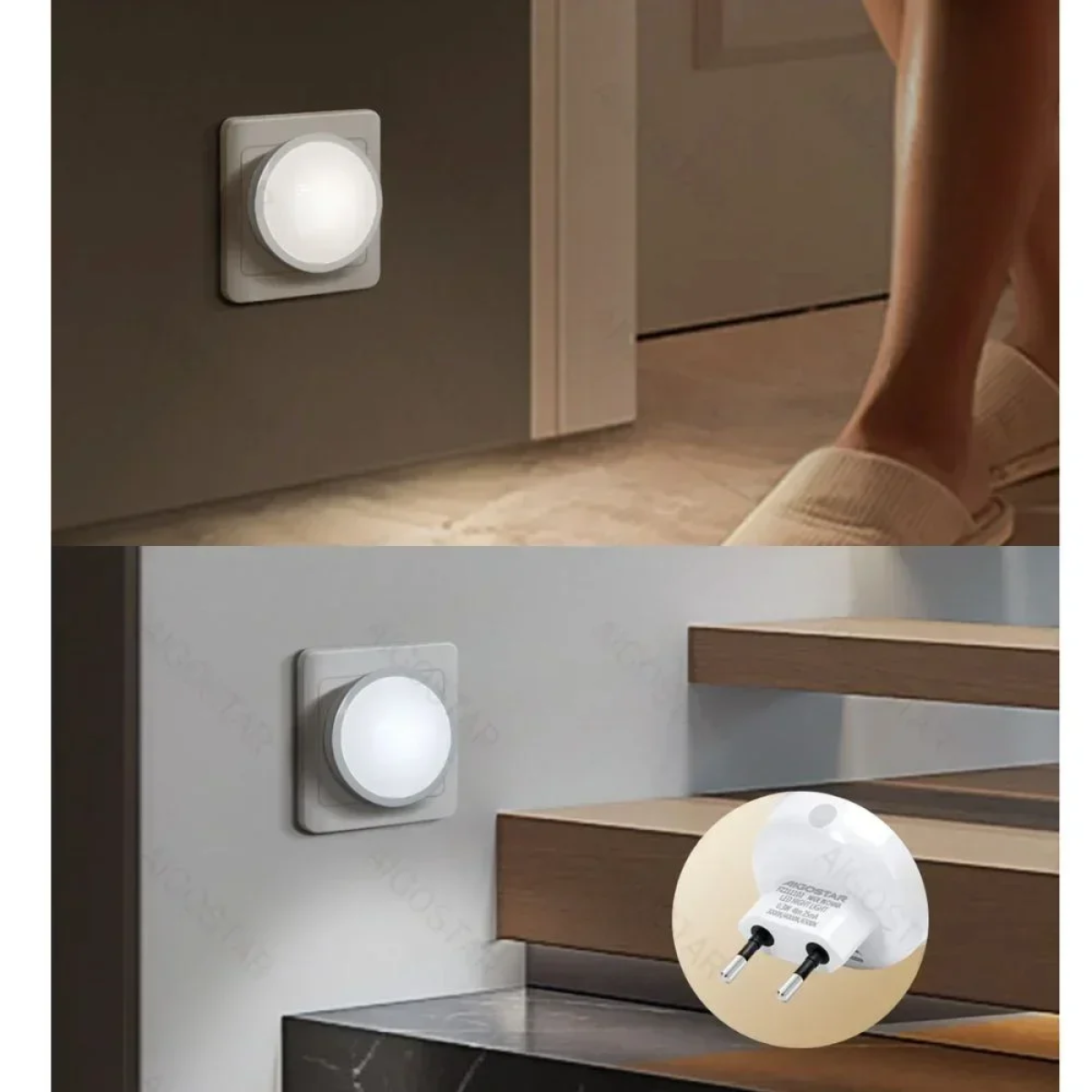 Aigostar Φωτάκι Νυκτός LED Πρίζας 0.3W 3000K - 6500K
