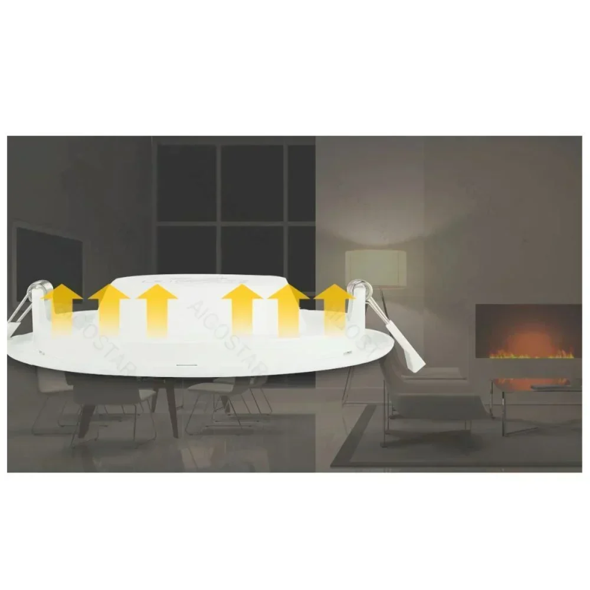 Aigostar Φωτιστικό Led Panel 12W 6000K με Αισθητήρα Κίνησης