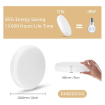 Aigostar Πλαφονιέρα οροφής LED 12W Ø23cm λευκή