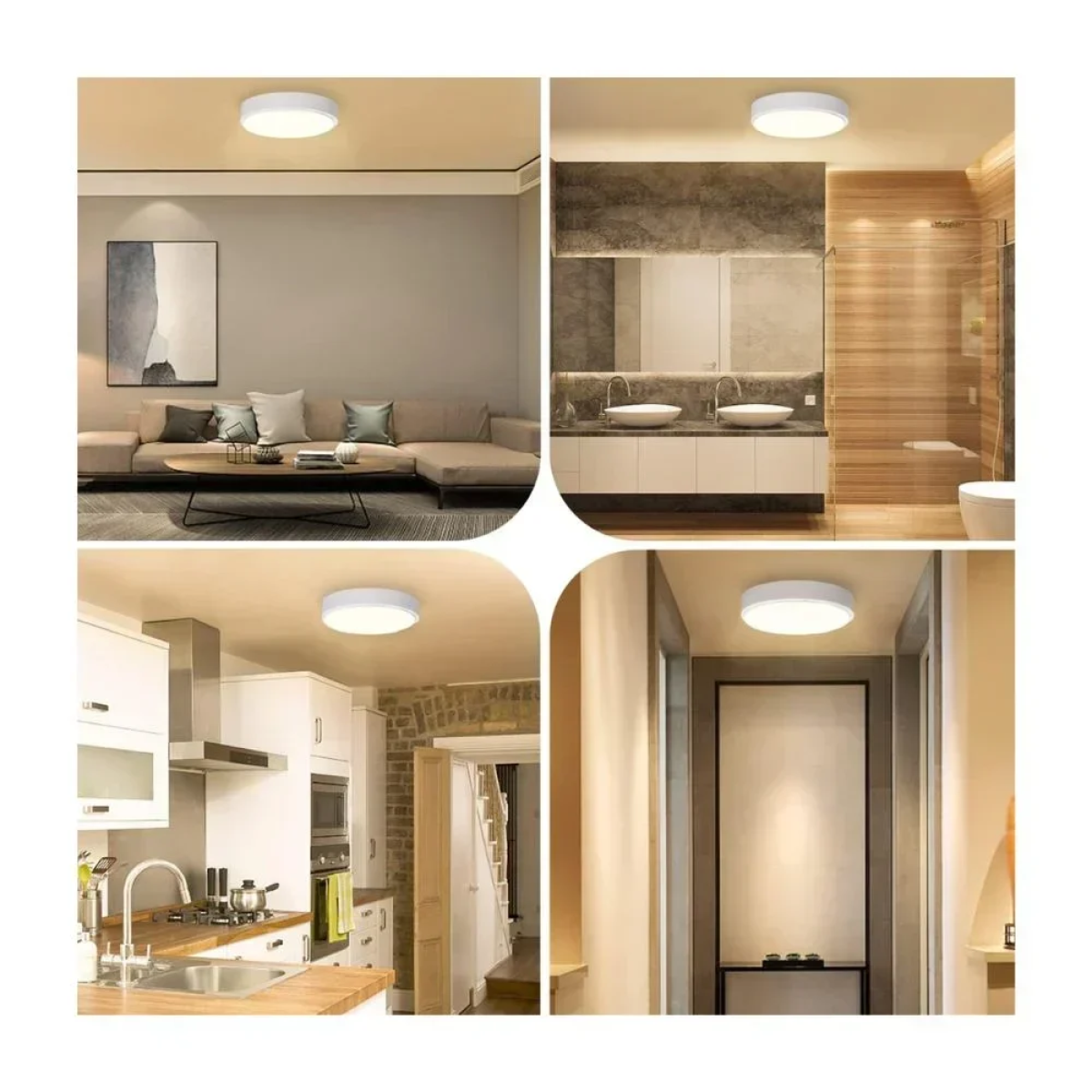 Aigostar Πλαφονιέρα οροφής LED 12W Ø23cm λευκή