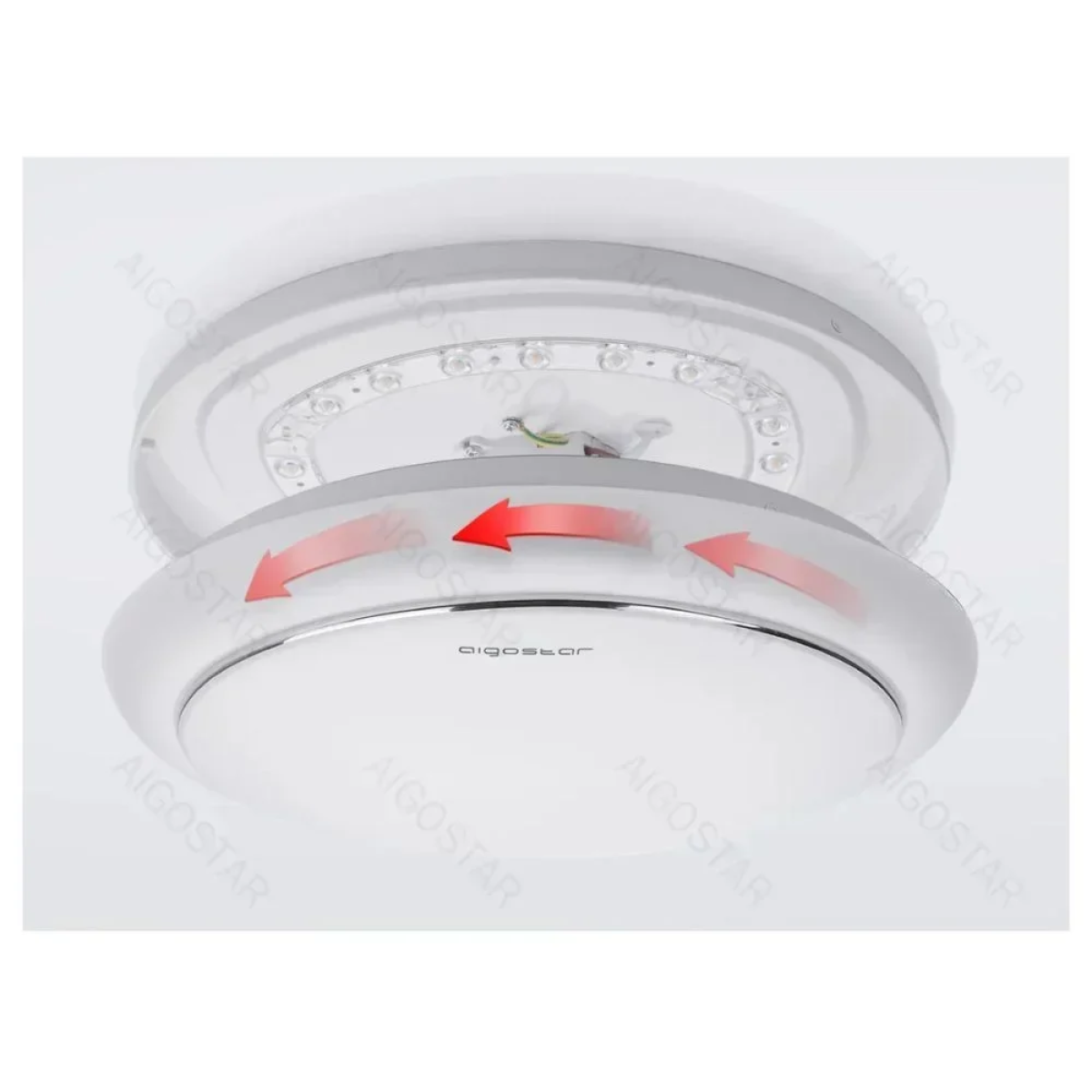 Aigostar Πλαφονιέρα Οροφής LED 20W 1400lm 120° AC 220-240V IP20 Φ34.4 x Υ7.1cm Ψυχρό Λευκό 6500K