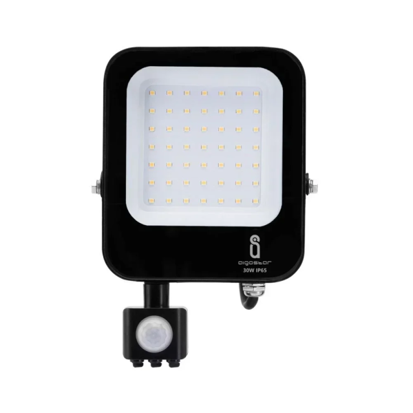 Aigostar Προβολέας LED 30W 220-240V IP65 4000K με Αισθητήρα Κίνησης - Μαύρο