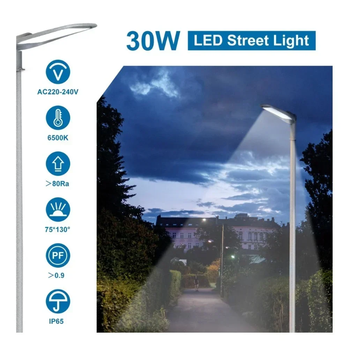 Aigostar Στεγανός Προβολέας LED 30W Ψυχρό Λευκό 6500K IP65