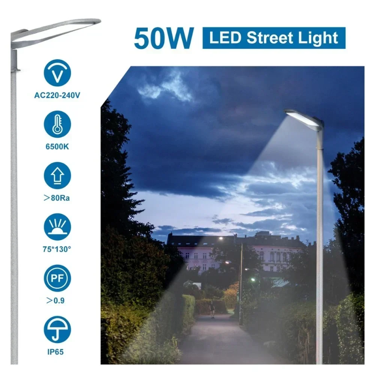 Aigostar Στεγανός Προβολέας LED 50W Ψυχρό Λευκό 6500K IP65