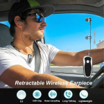 Ακουστικό πέτου Bluetooth Handsfree Moxom MX-WL86 μαύρο/μπλε - Image 2