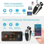 Ακουστικό πέτου Bluetooth Handsfree Moxom MX-WL86 μαύρο/γκρι - Image 5
