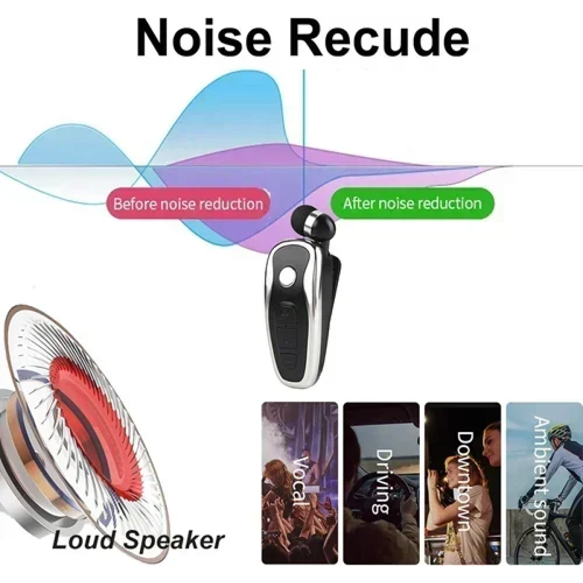Ακουστικό πέτου Bluetooth Handsfree Moxom MX-WL86 μαύρο/γκρι - Image 6