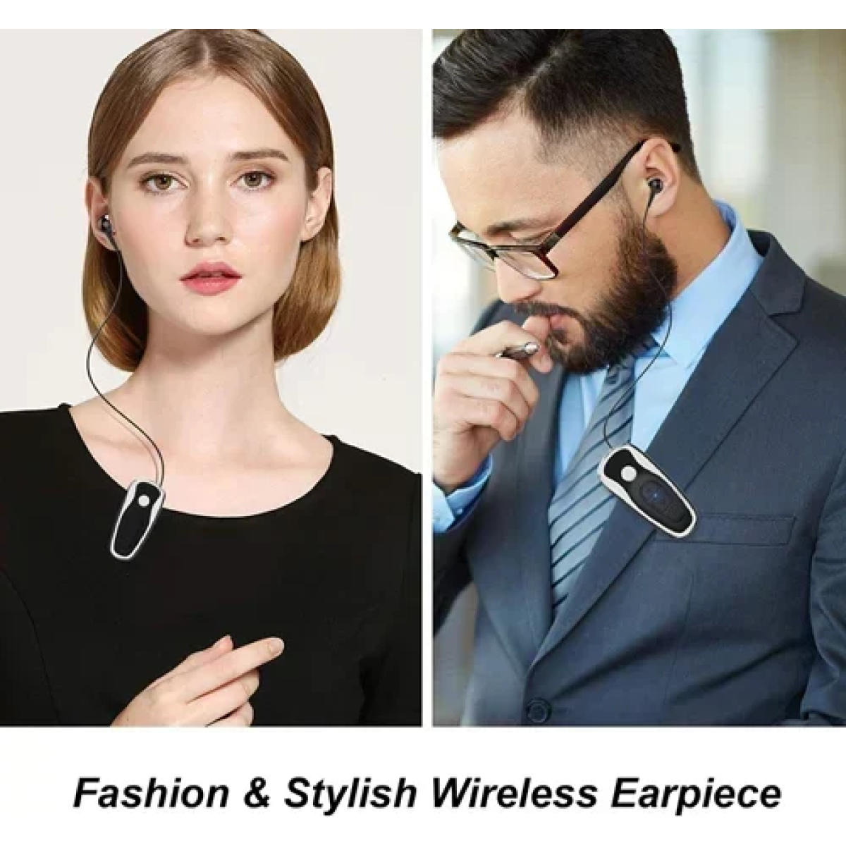 Ακουστικό πέτου Bluetooth Handsfree Moxom MX-WL86 μαύρο/κόκκινο - Image 3