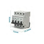 Ασφάλεια MCB 4P 20A C Curve - Aigostar γκρι