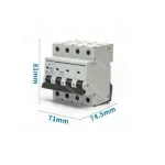Ασφάλεια MCB 4P 63A C Curve - Aigostar γκρι