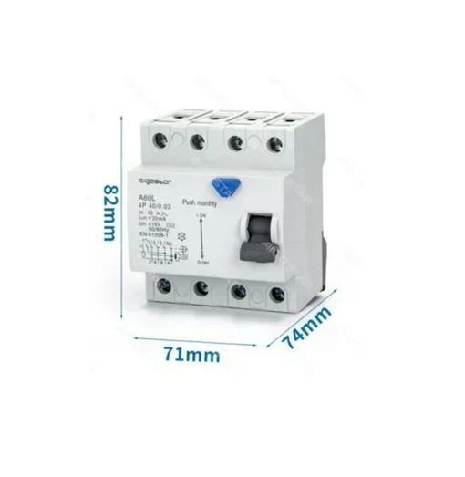 Ασφάλεια RCCB 4P 40A 30MA - Aigostar γκρι
