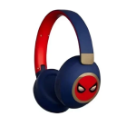 Ασύρματα αναδιπλούμενα On Ear ακουστικά Spiderman με LED φωτισμό ZY-2407 μπλε