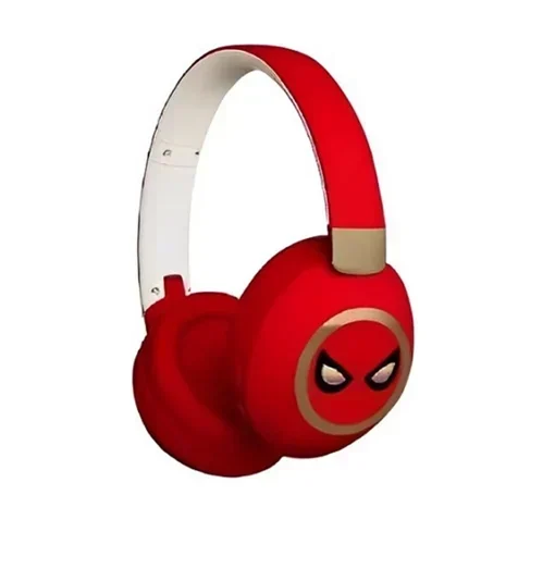 Ασύρματα Αναδιπλούμενα On Ear Ακουστικά Spiderman Με Led Φωτισμό Zy-2407 Κόκκινα
