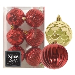 Μπάλες Ανάγλυφες 6τεμ ø6cm Xmasfest 1132773