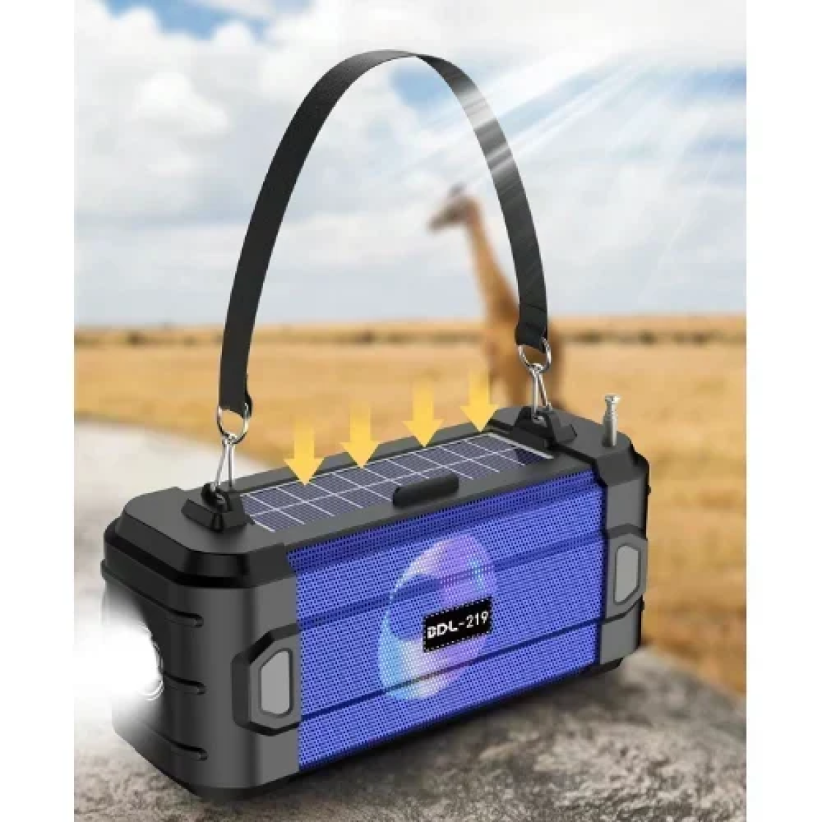 BDL-219 Φορητό Ασύρματο Ηχείο Bluetooth με φακό & ηλιακό πάνελ φόρτισης
