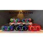 Booms Box3 Mini Ασύρματο Φορητό Ηχείο Bluetooth με LED RGB Φωτισμό