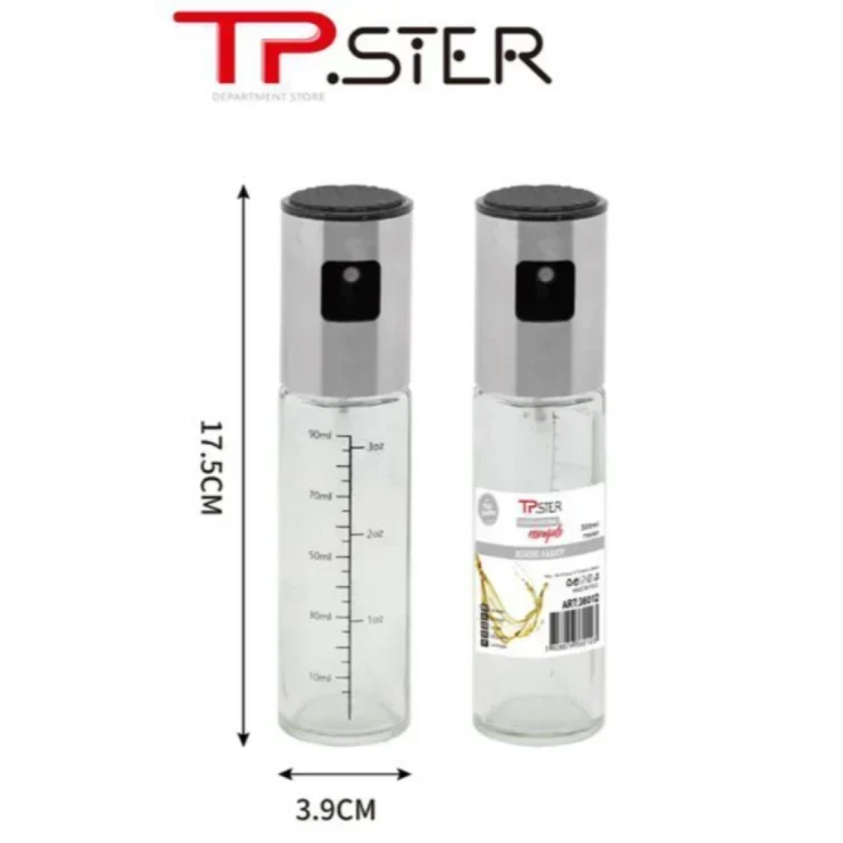 Μπουκάλι - Σπρέι Λαδιού Γυάλινο 100ml 36013 Διάφανο