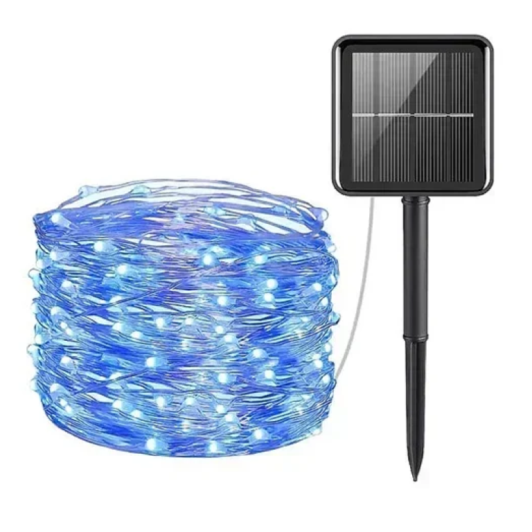 Χριστουγεννιάτικα λαμπάκια 100LED 12m με μπλε φωτισμό