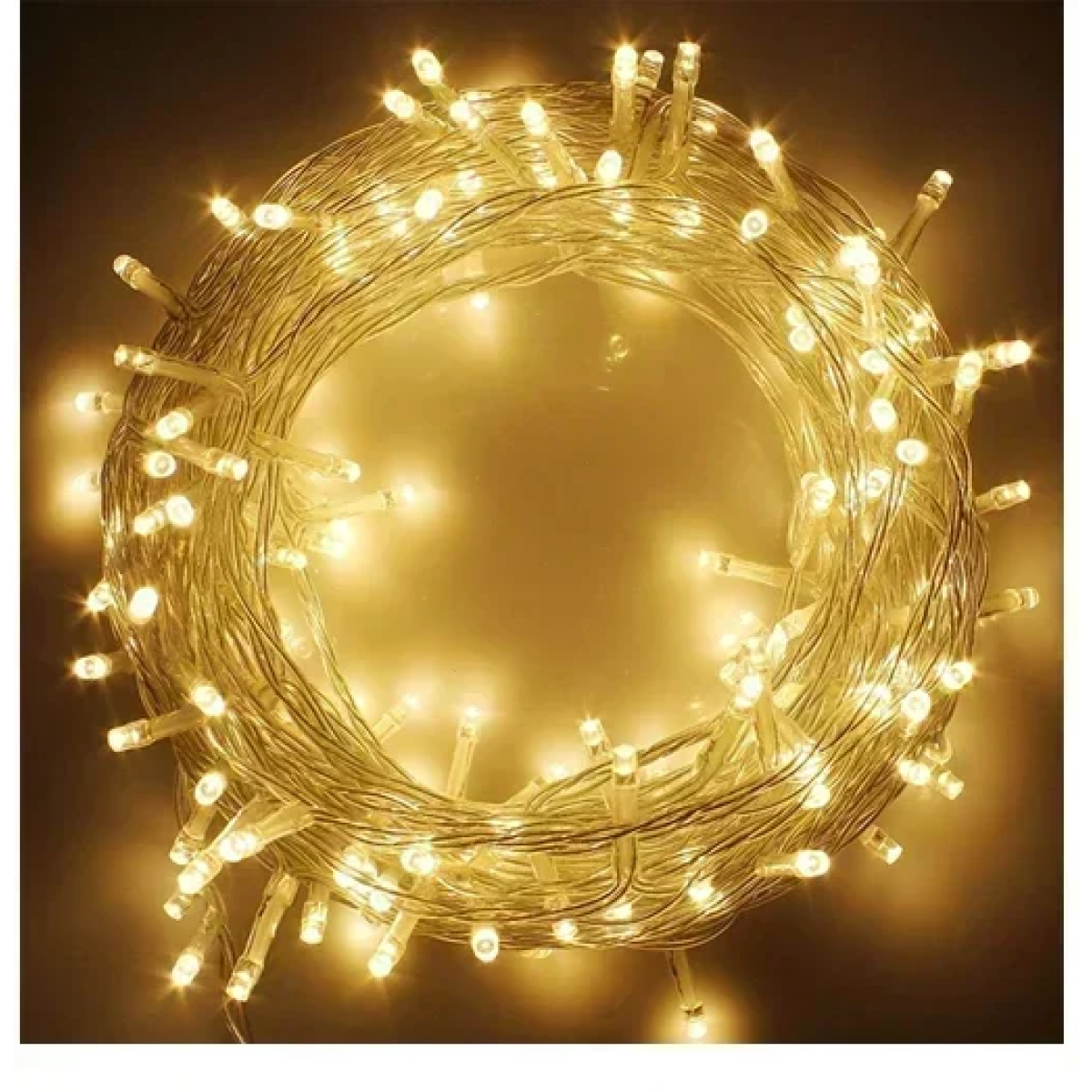 Χριστουγεννιάτικα λαμπάκια 300LED θερμού/RGB φωτισμού με διάφανο καλώδιο - Image 2