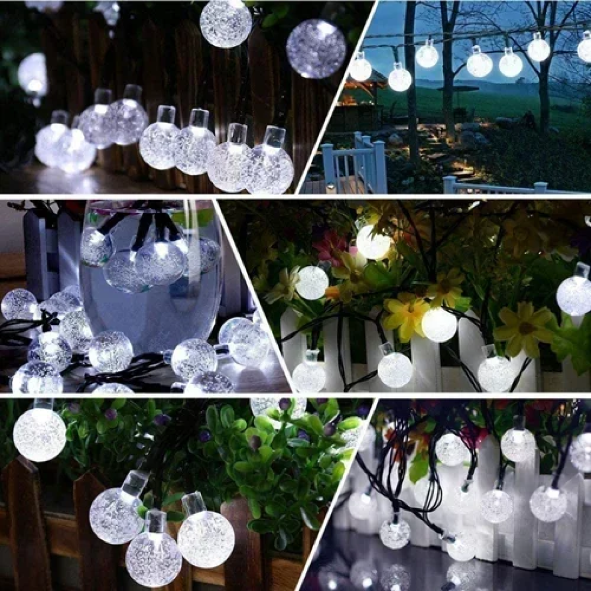 Χριστουγεννιάτικα λαμπάκια 50LED 3m+5m με ψυχρό λευκό φωτισμό Aigostar - Image 2