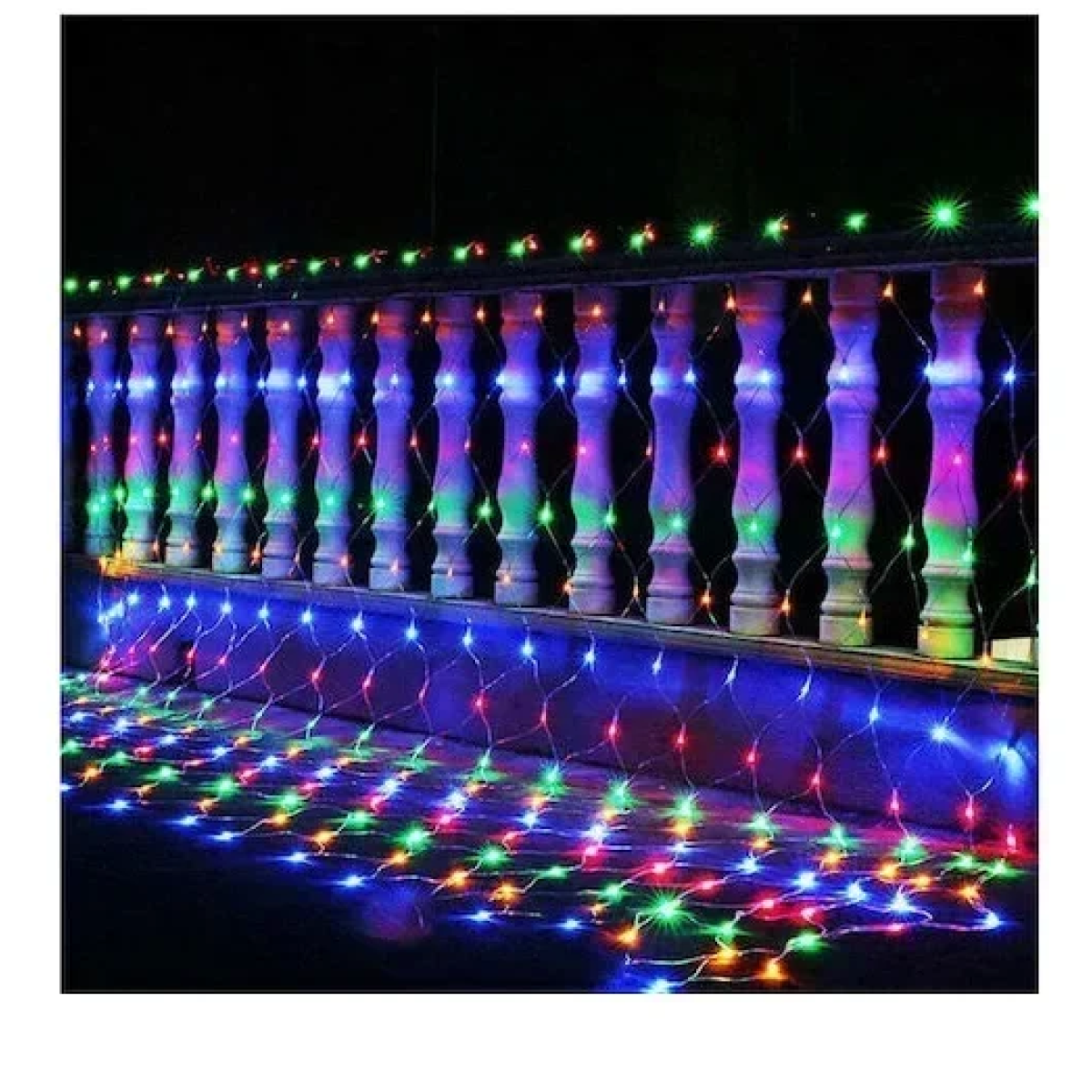 Χριστουγεννιάτικα λαμπάκια "δίχτυ" 100LED 3m (1.5m*1.5m) πολύχρωμου φωτισμού Aigostar - Image 3
