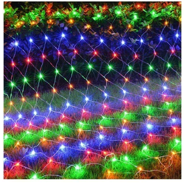 Χριστουγεννιάτικα λαμπάκια "δίχτυ" 100LED 3m (1.5m*1.5m) πολύχρωμου φωτισμού Aigostar