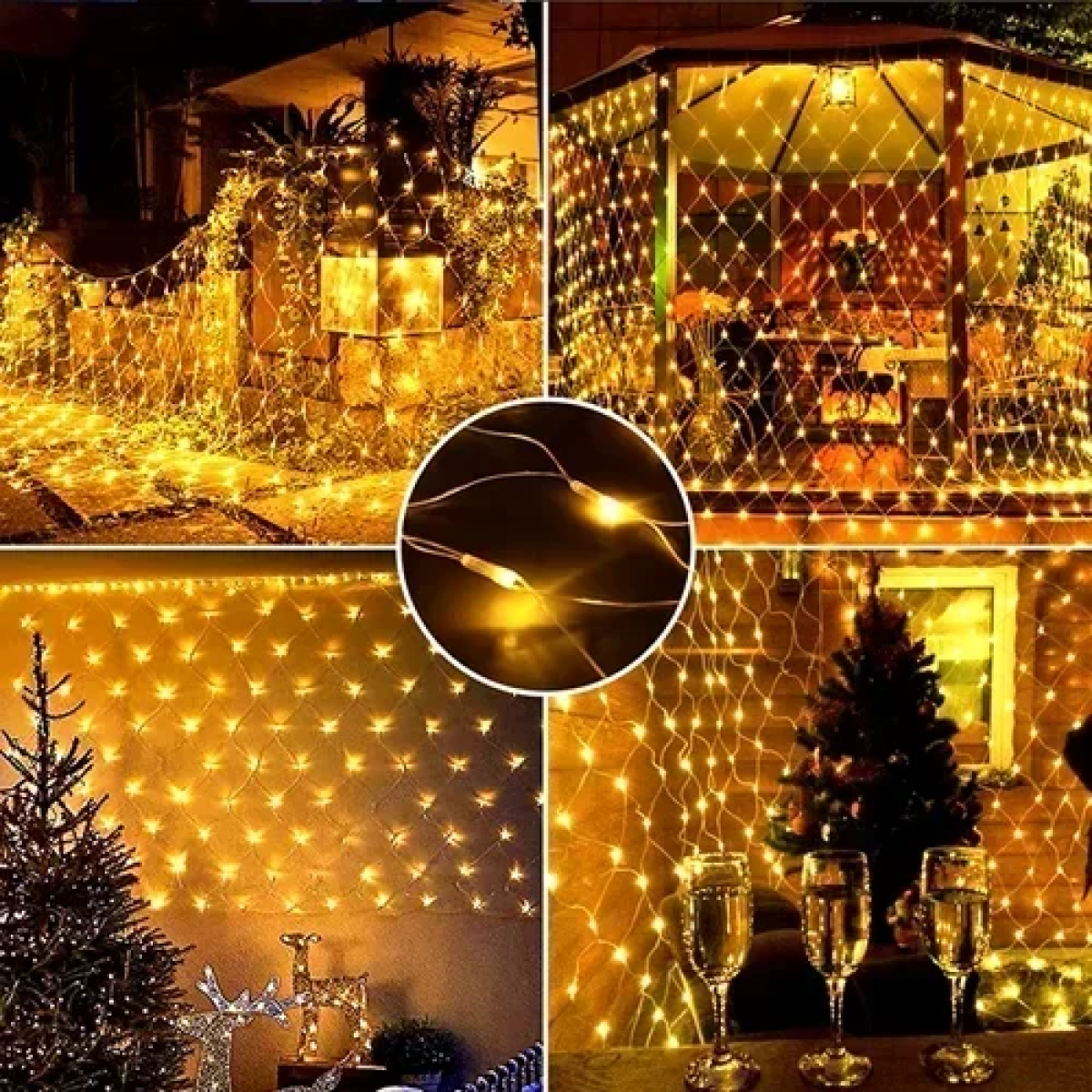 Χριστουγεννιάτικα λαμπάκια "δίχτυ" 100LED 3m (1.5m*1.5m) θερμού φωτισμού Aigostar - Image 3