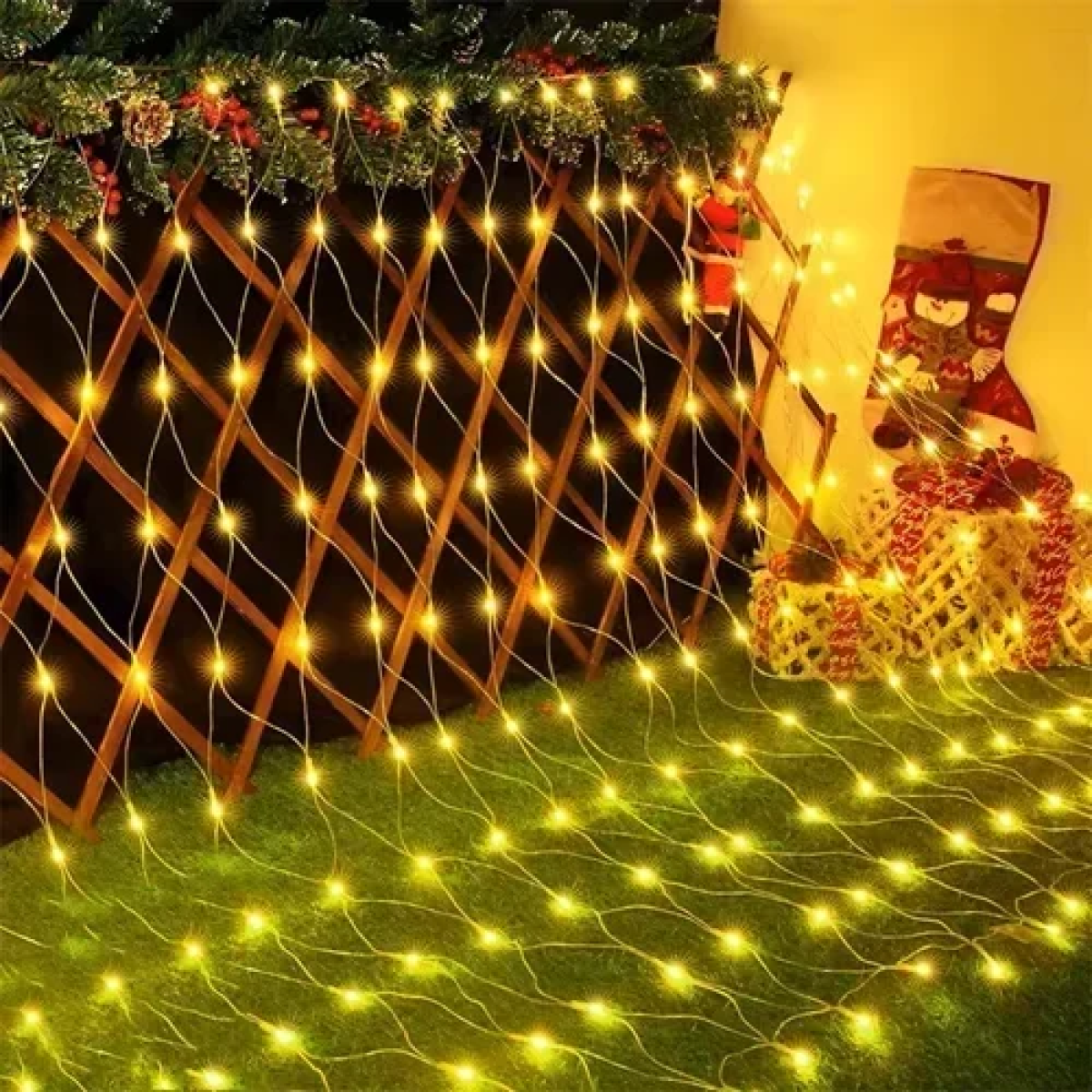 Χριστουγεννιάτικα λαμπάκια "δίχτυ" 100LED 3m (1.5m*1.5m) θερμού φωτισμού Aigostar - Image 4