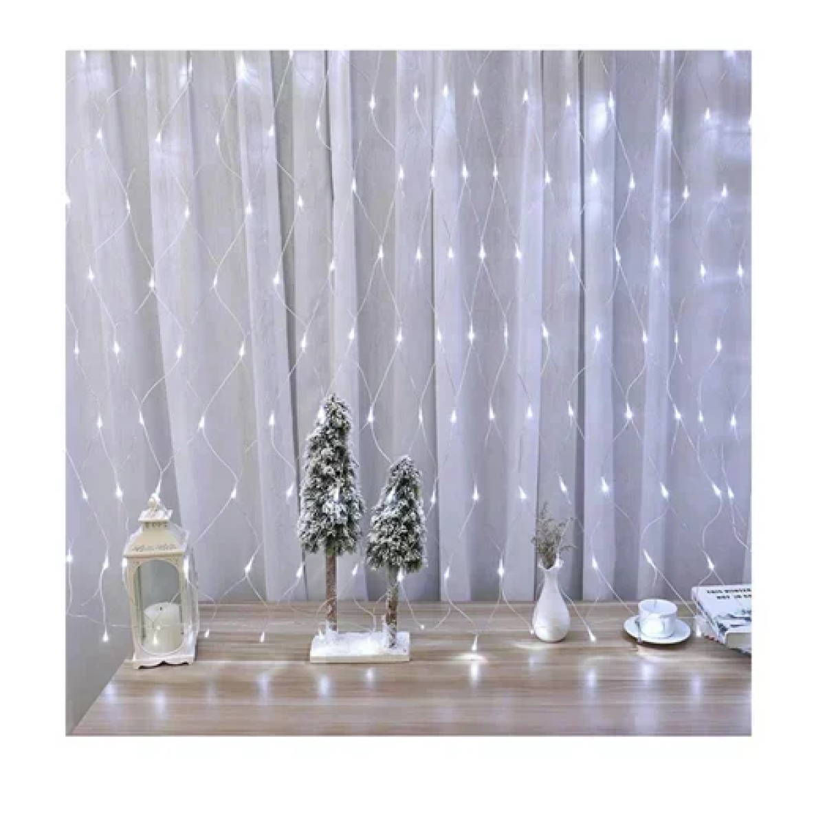 Χριστουγεννιάτικα λαμπάκια "δίχτυ" 200LED 3m (3m*1.5m) λευκού ψυχρού φωτισμού Aigostar - Image 2
