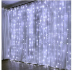 Χριστουγεννιάτικα λαμπάκια "κουρτίνα" 300LED 3m (3m*3m) ψυχρού λευκού φωτισμού Aigostar