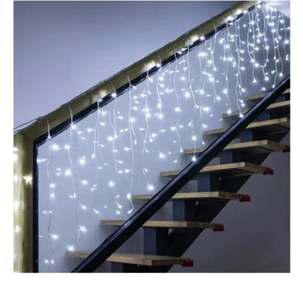 Χριστουγεννιάτικα λαμπάκια "βροχή" 200LED 3m ψυχρού λευκού φωτισμού Aigostar