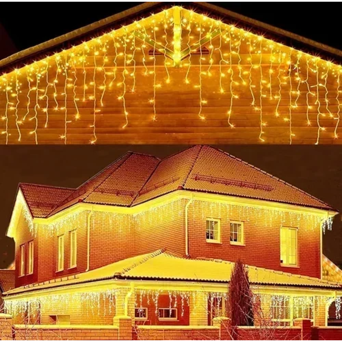 Χριστουγεννιάτικα λαμπάκια "βροχή" 300LED 3m (15m*0.6m) θερμού φωτισμού Aigostar - Image 2