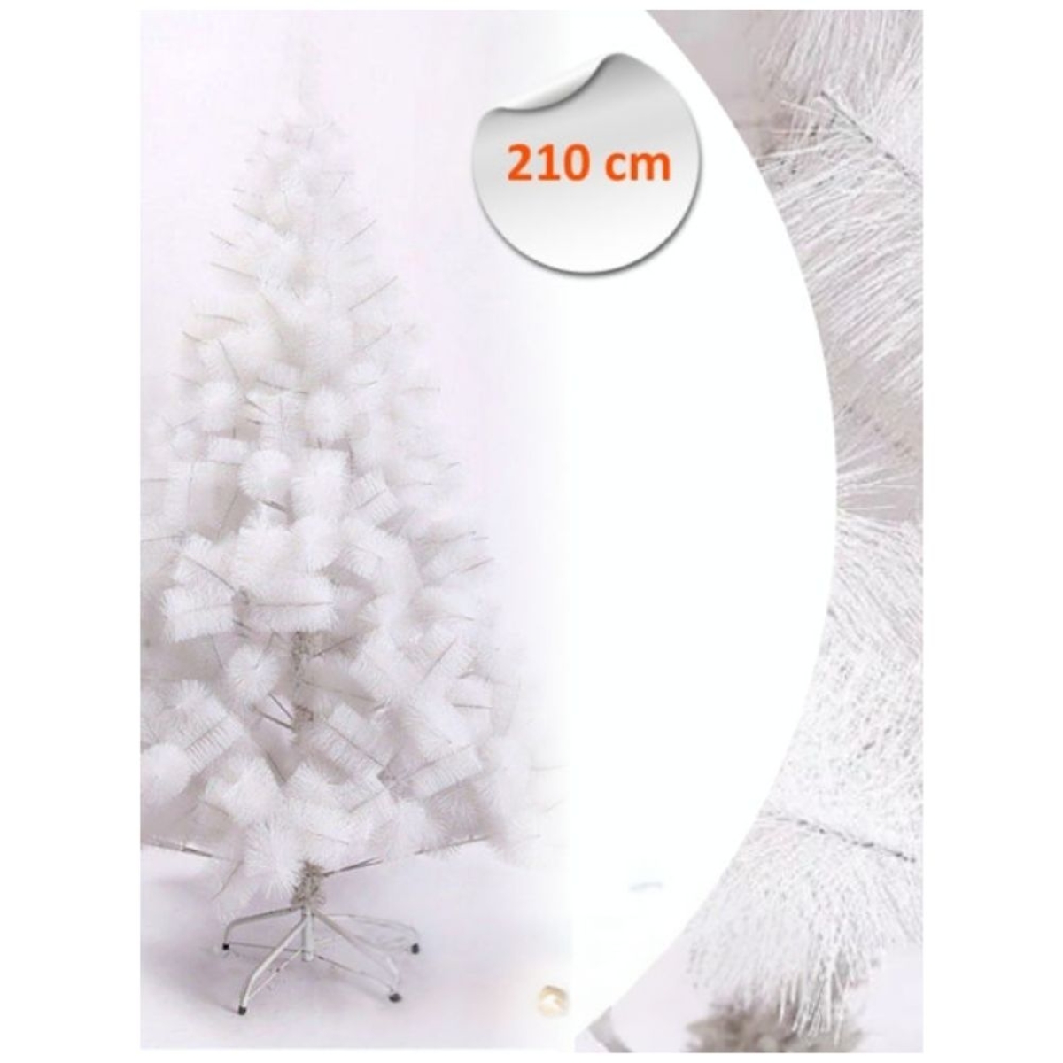 Χριστουγεννιάτικο Δέντρο Λευκό 210cm Kmt 7991257