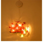 Χριστουγεννιάτικο κρεμαστό στολίδι "Άγιος Βασίλης σε αεροπλανάκι" με LED φωτισμό Aigostar