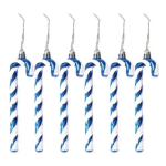 Χριστουγεννιάτικο Στολίδι Candy Cane Μπλε Σετ 6 τμχ 7991905