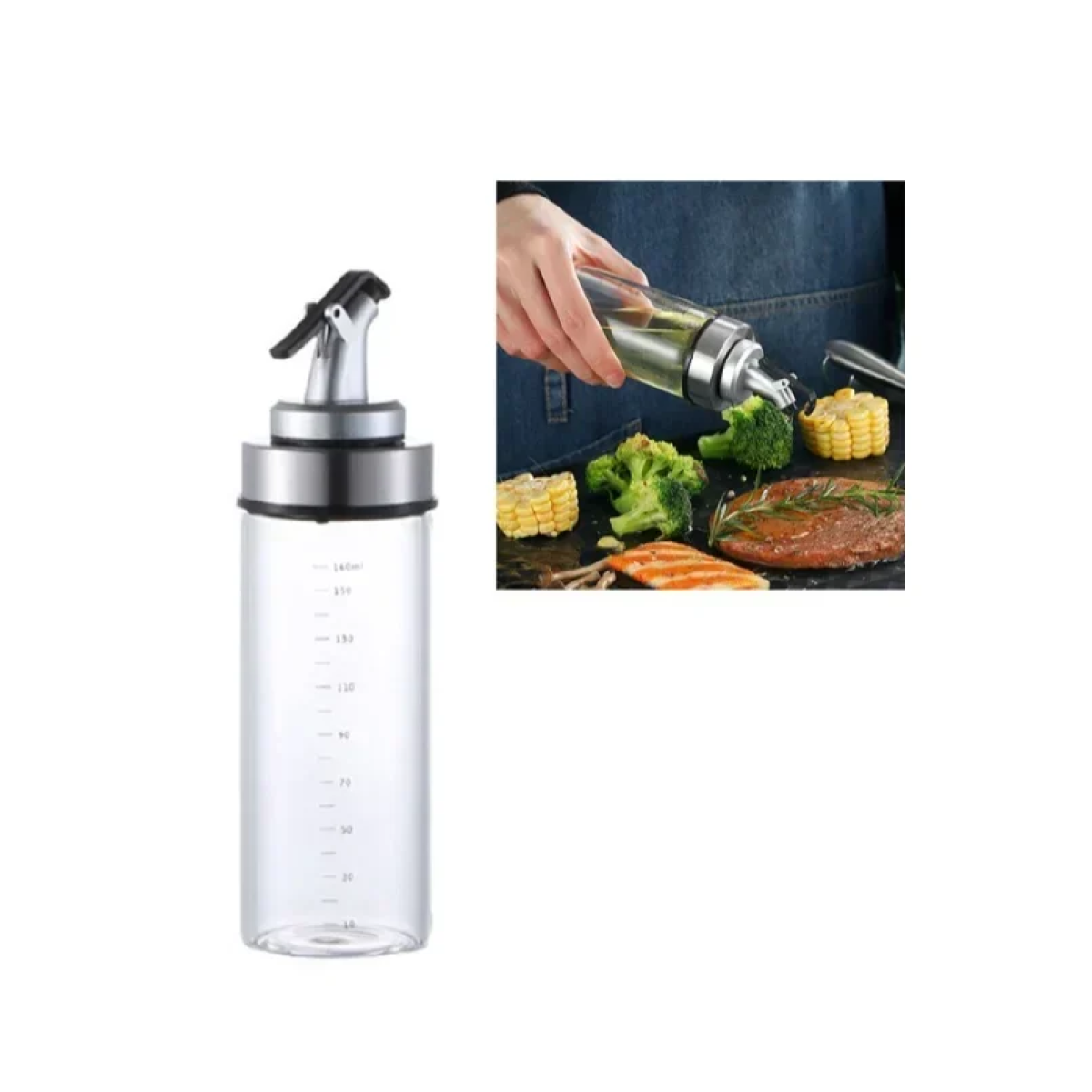 Δοχείο Λαδιού Γυάλινο Με Ροή 300ml 36012