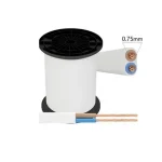 Εύκαμπτο καλώδιο H03VVH2-F 2x0.75mm 250m - λευκό