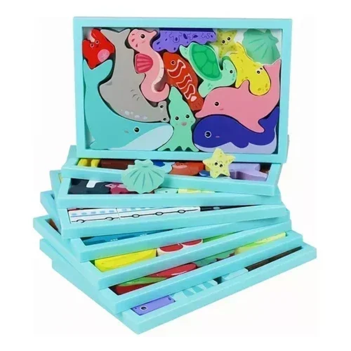 Εκπαιδευτικό Ξύλινο Παιδικό Puzzle 3D 22.5x15 cm SDS-26121