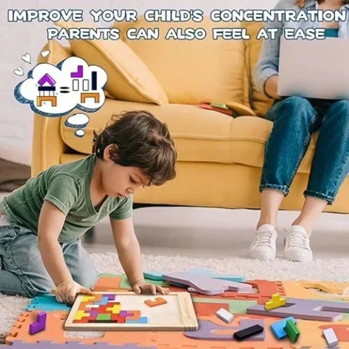 Εκπαιδευτικό Ξύλινο Puzzle Tetris Wood Intelligence SDS-26138