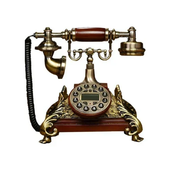 Ενσύρματο ρετρό τηλέφωνο YH-18579 καφέ