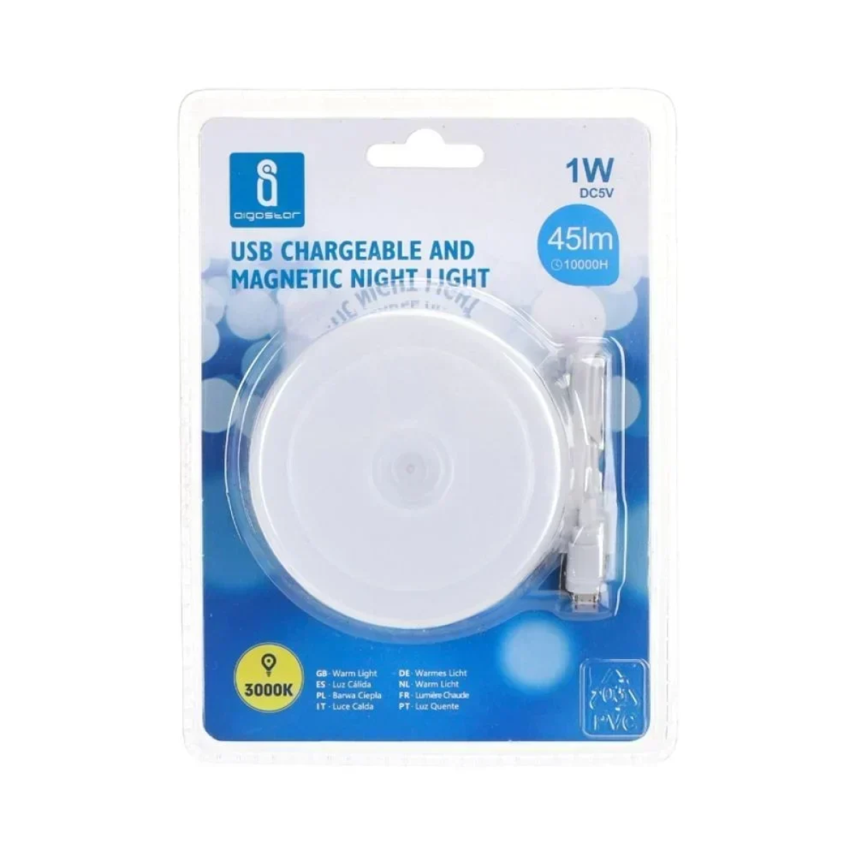 Επαναφορτιζόμενο Φωτάκι Νυκτός Usb LED Dimmable