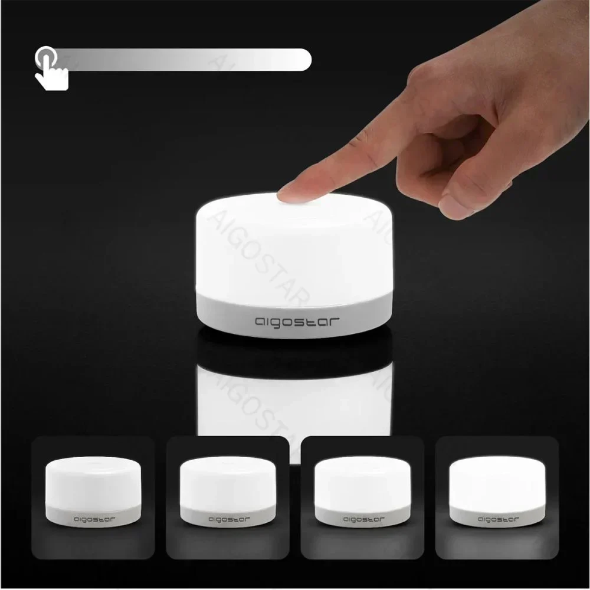 Επαναφορτιζόμενο Φωτάκι Νυκτός Usb LED με Διακόπτη 2τμχ
