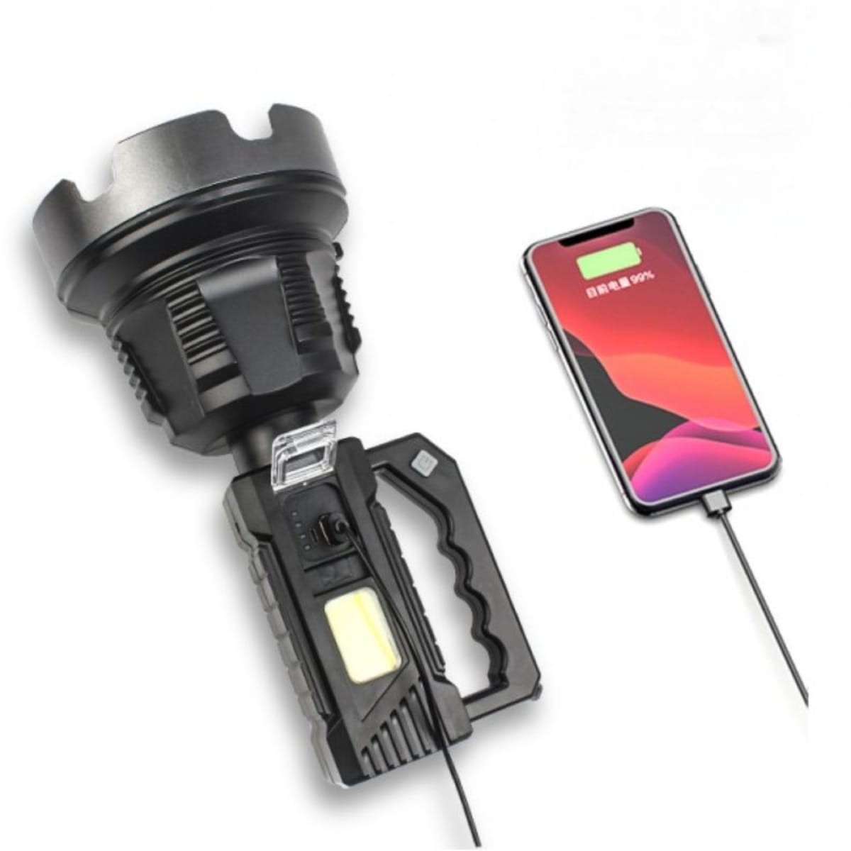 Επαναφορτιζόμενος φακός LED 150W με λαβή X-Balog BL-T300-P90