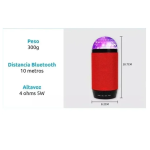 Φορητό ασύρματο ηχείο Bluetooth 5W με φωτισμό RGB - μαύρο - Image 2