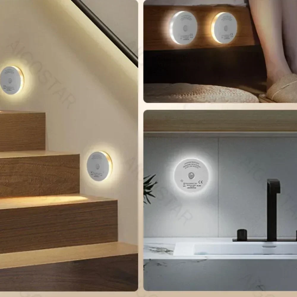 Φωτιστικό LED Νυκτός με Αισθητήρα Κίνησης PIR Usb